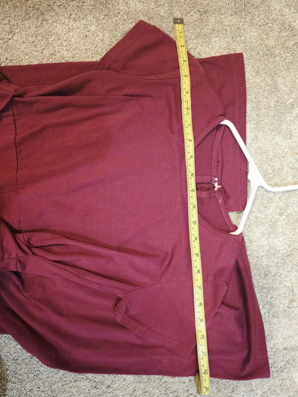 Kids Short Sleeve Belted Jumpsuit - Burgundy